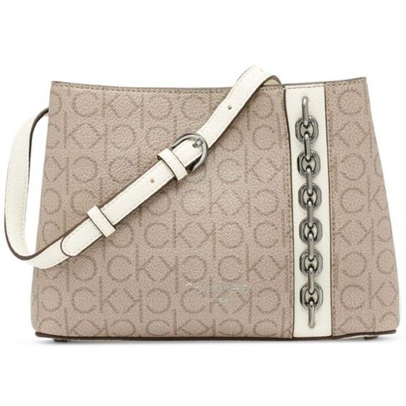 Calvin Klein Signature Triple Compartment Crossbody NWT